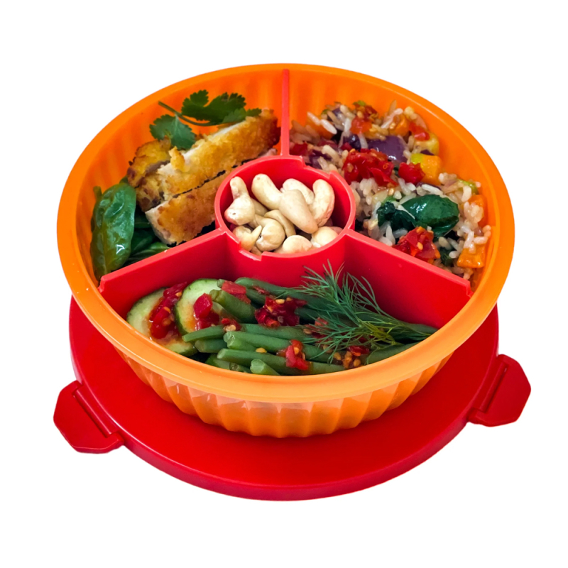 Billede af Yumbox Poke Bowl madkasse med skillevæg - Tangerine Orange