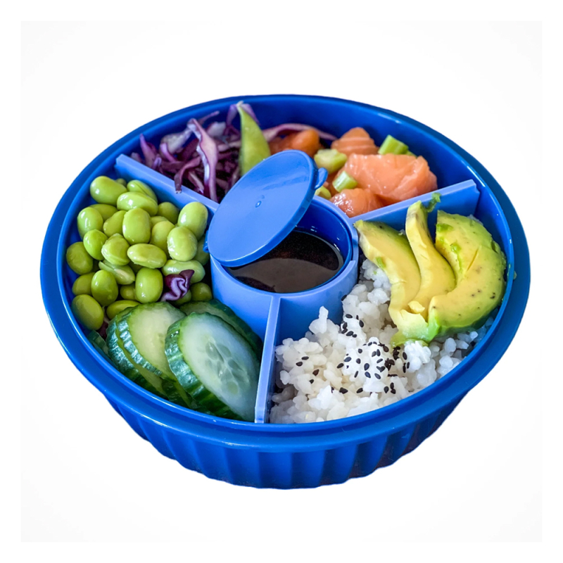 Billede af Yumbox Poke Bowl madkasse med skillevæg - Hawaii Blue