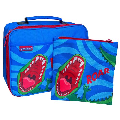 yumbox køletaske og snackpose med dinosaur motiv