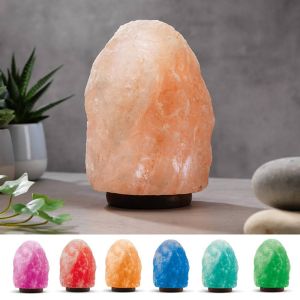 Himalaya salt lampe med farveskift