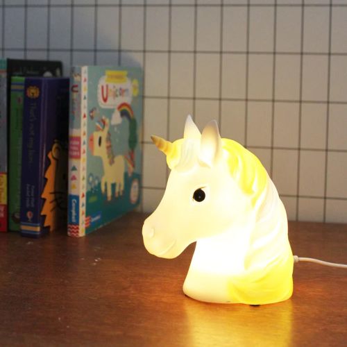 led enhjørning lampe med usb og batteri