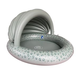 grøn børnepool med solskygge