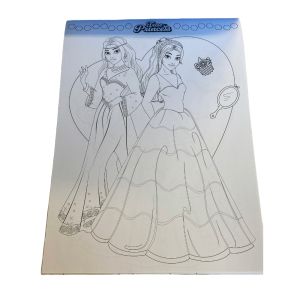 malebog med prinsesse motiver