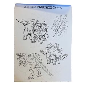 malebog med dinosaur motiver