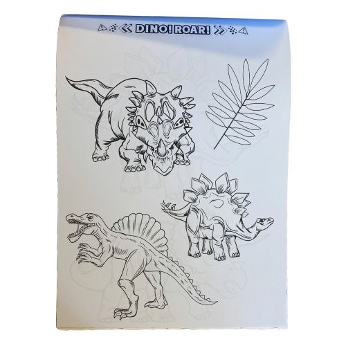 malebog med dinosaur motiver