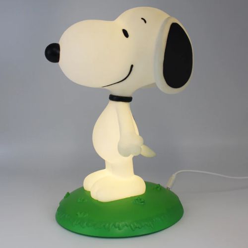 snoopy lampe der lader op med usb stik