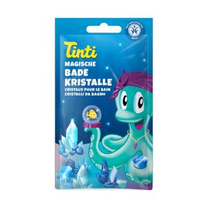 Pakke med blå badekrystaller fra Tinti