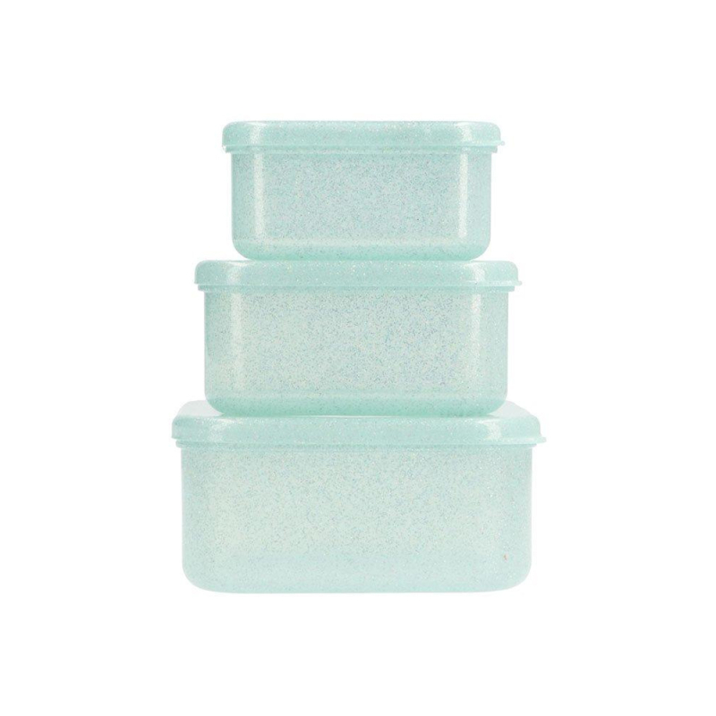 Glimmer madkasser fra Tutete 3 stk – Turkis