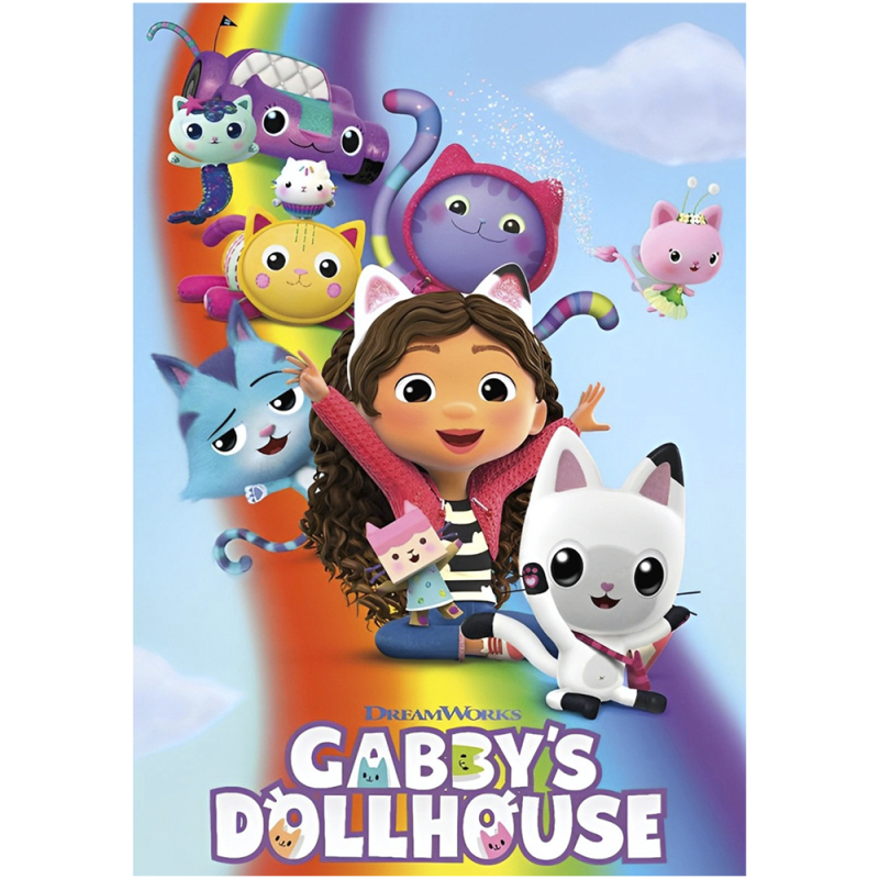 Gabbys Dukkehus sukkeprint med familie – A4