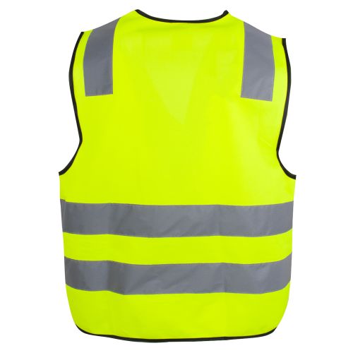 bagsiden af gul refleksvest