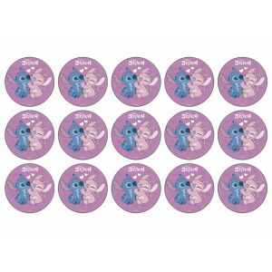 stitch og angel muffins kageprint
