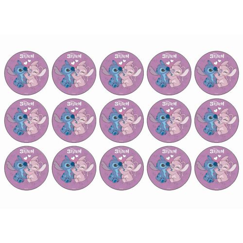 stitch og angel muffins kageprint
