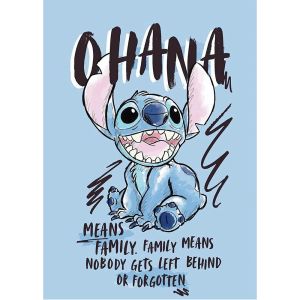 Stitch sukkeprint med ohana tekst