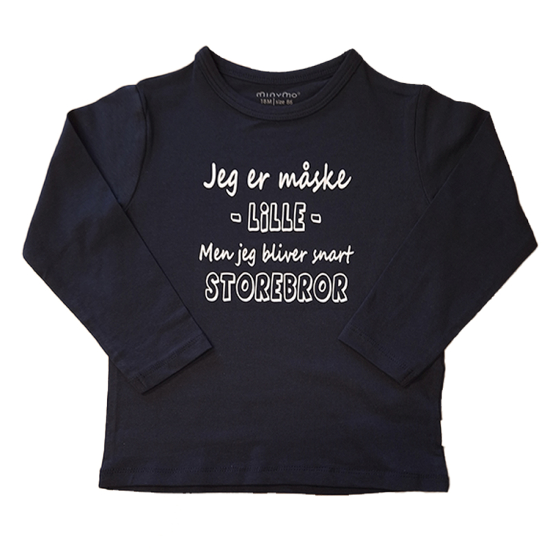 Storebror t-shirt fra Minymo - Jeg er måske lille
