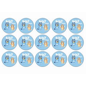 bluey og bingo kageprint til muffins