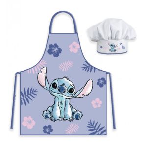 stitch forklæde og kokkehue