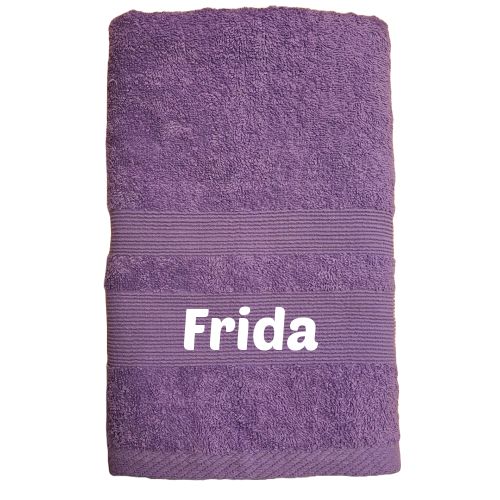 lilla håndklæde med navn