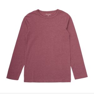 Mørk rosa langærmet t-shirt fra Minymo