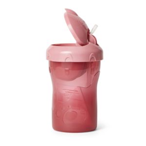 bambino snack n sip cup i støvet rosa