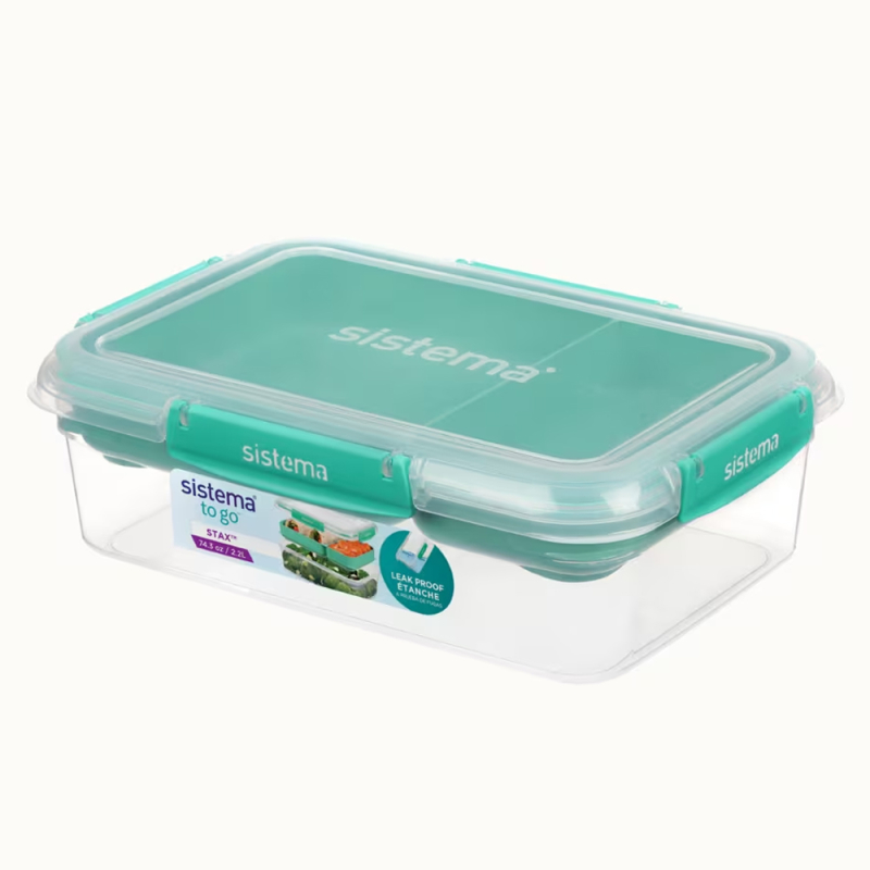 Sistema madkasse Rectangle Stax To Go – Minty Teal