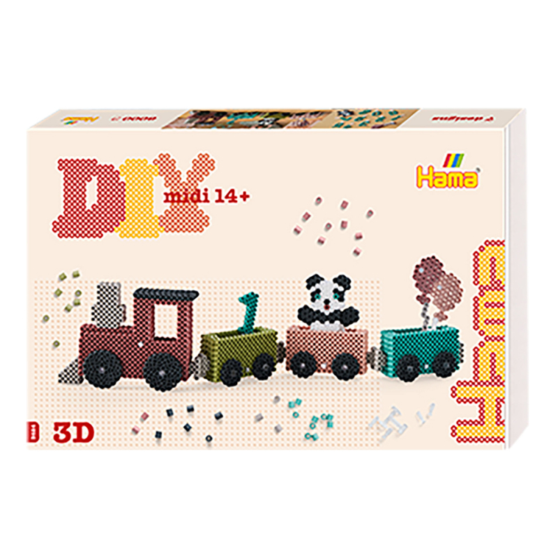 Hama gaveæske Fødselsdagstog  – Midi perler