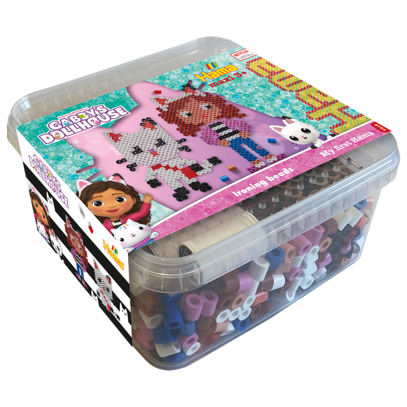 Hama maxi Gabbys Dukkehus perler og plade i bøtte