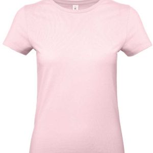 Dame t-shirt lyserød. B&C 190 g.