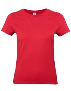 Dame t-shirt rød. B&C 190 g.