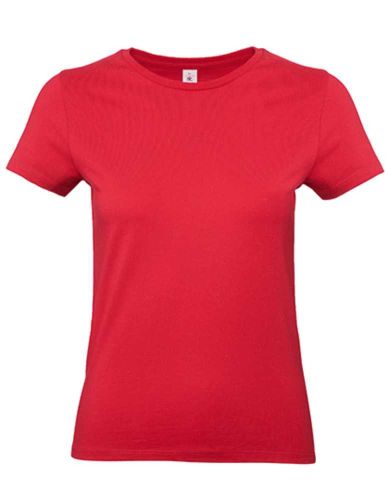 Dame t-shirt rød. B&C 190 g.