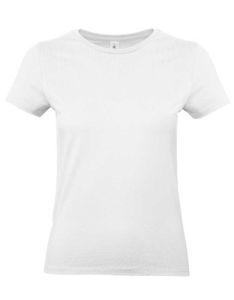 Dame t-shirt hvid. B&C 190 g.
