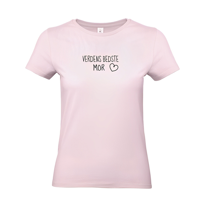 Verdens bedste mor t-shirt - Lyserød