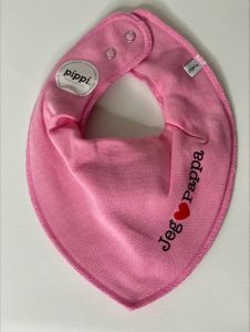 Pippi bandana savlesmæk med tekst jeg elsker pappa