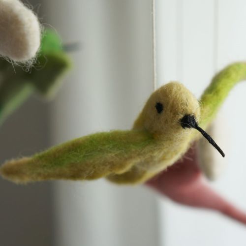 håndlavet kolibri fra gamcha uro