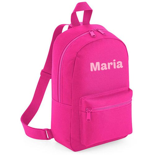 pink børnerygsæk med navn