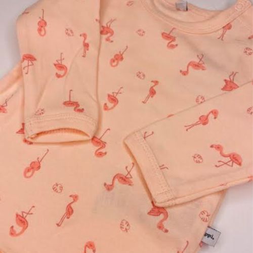 Pippe body med flamingoer i lyserød