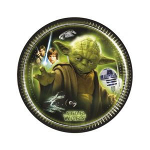 Star Wars paptallerkner med yoda på