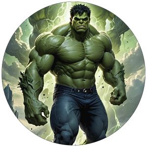 Hulk sukkerprint til kage
