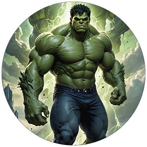 Hulk sukkerprint til kage