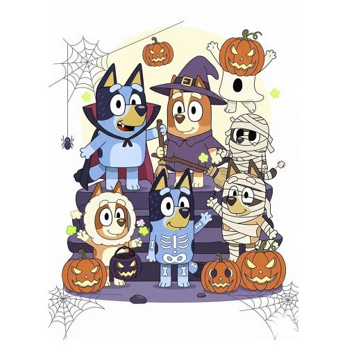 Bluey halloween sukkerprint