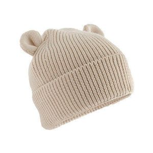 beige hue med ører i økologisk bomuld