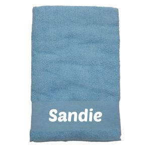 Turkis badehåndklæde med navn