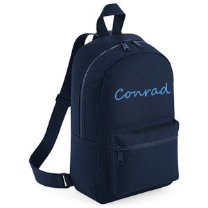 navy rygsæk med nacn