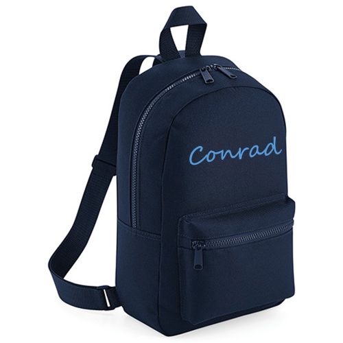navy rygsæk med nacn