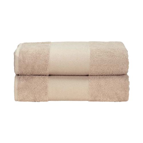 Sandfarvet håndklæde