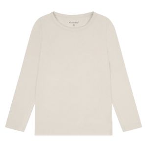 lys beige langærmet t-shirt til børn