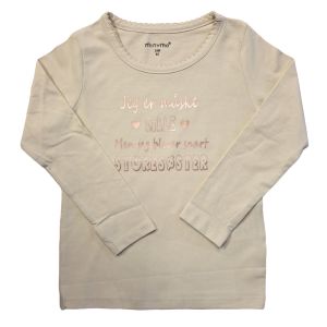 minymo t-shirt med storesøster tryk
