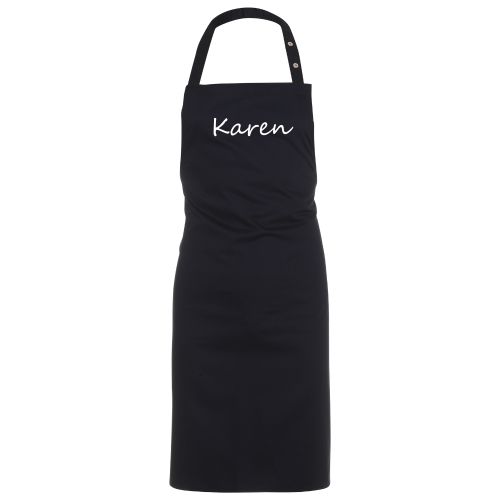 Navy forklæde mednavn