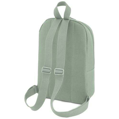 Bagside af støvet grøn rygsæk til børn