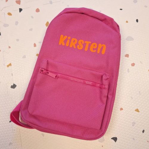 rygsæk med navn