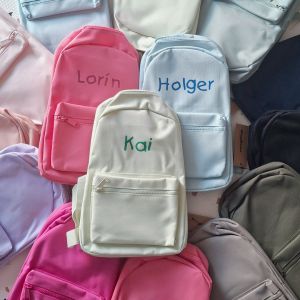 rygsække med navn i forskellige farver